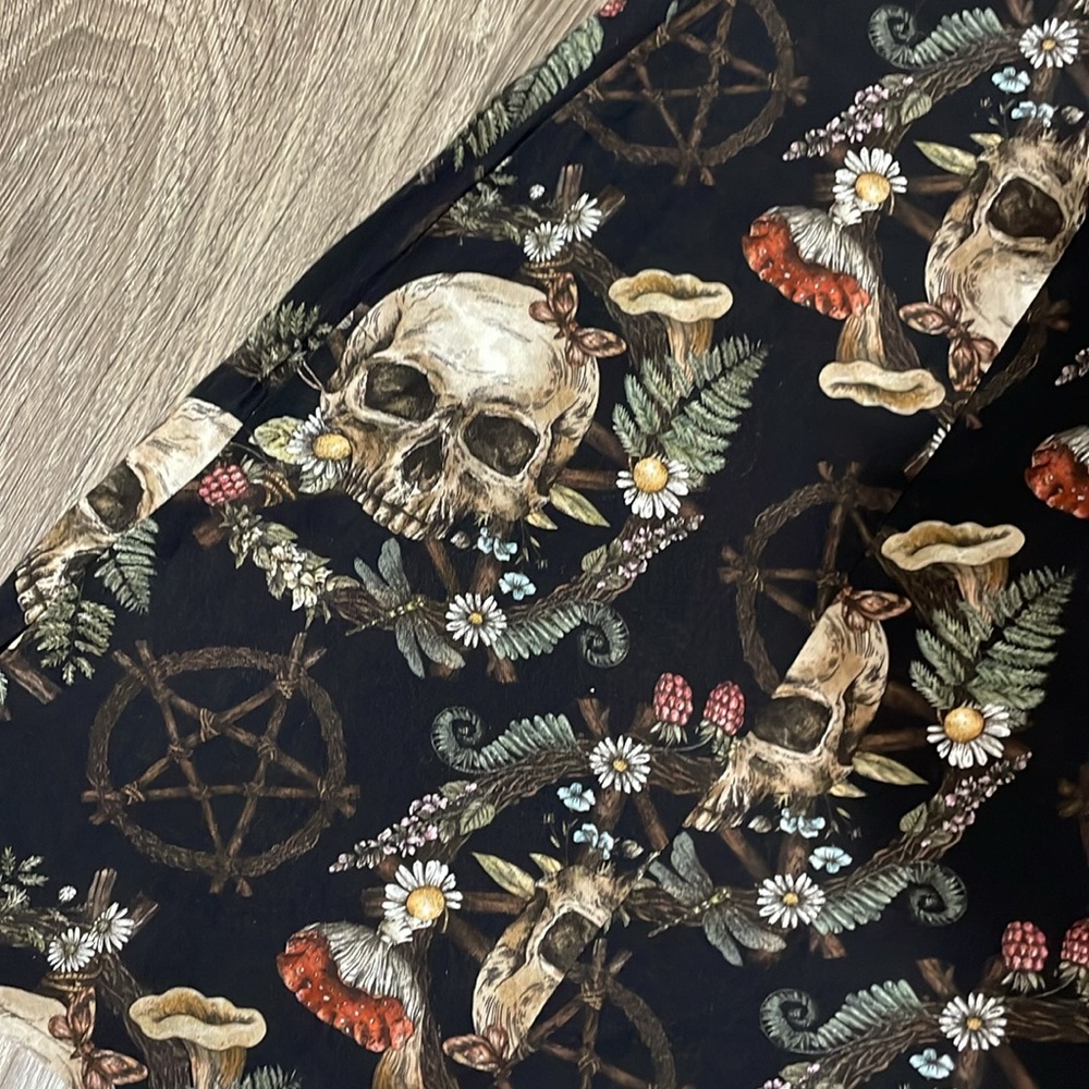 Disturbia Black Skull & Occult Print Mini Dress - Picture 2 of 5